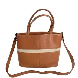 GUIA'S Medium Tan Leather Crossbody Bag